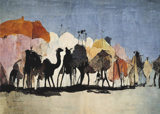 Desert Caravan Journey | Wallpaper