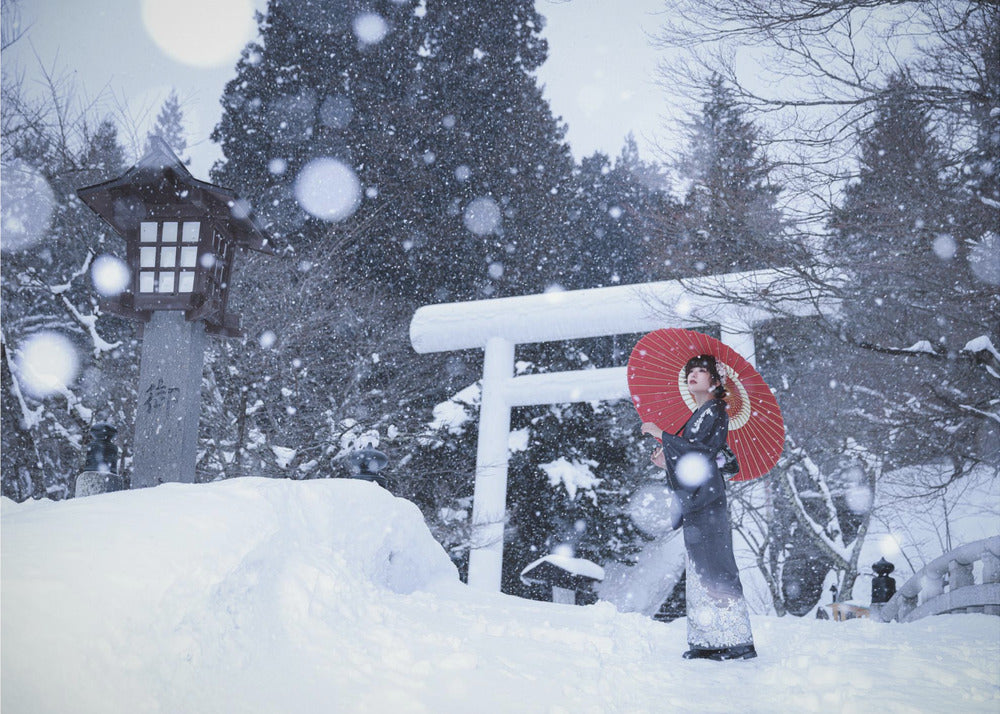 Winter shrine in japan | Canvas