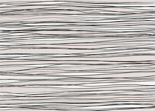 Black on Beige Lines | Wallpaper
