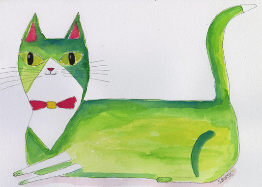 The green cat | Poster