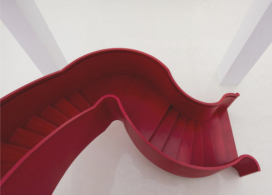 Red stairs | Poster