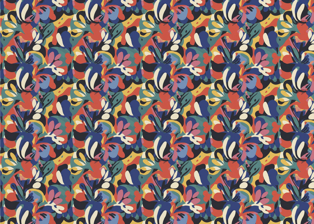 Vibrant Flowery Waves | Canvas