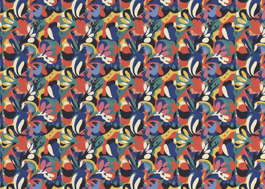 Vibrant Flowery Waves | Wallpaper