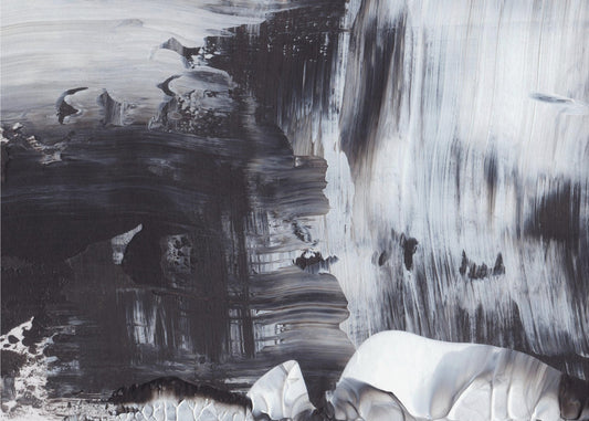 Dynamic Black And White Brushstrokes | Wallpaper