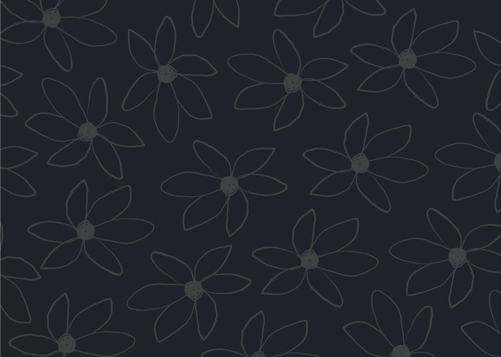 Black Airy Flowers | Wallpaper