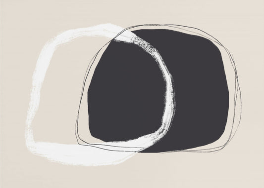 Overlapping Black And White Irregular Shapes | Wallpaper