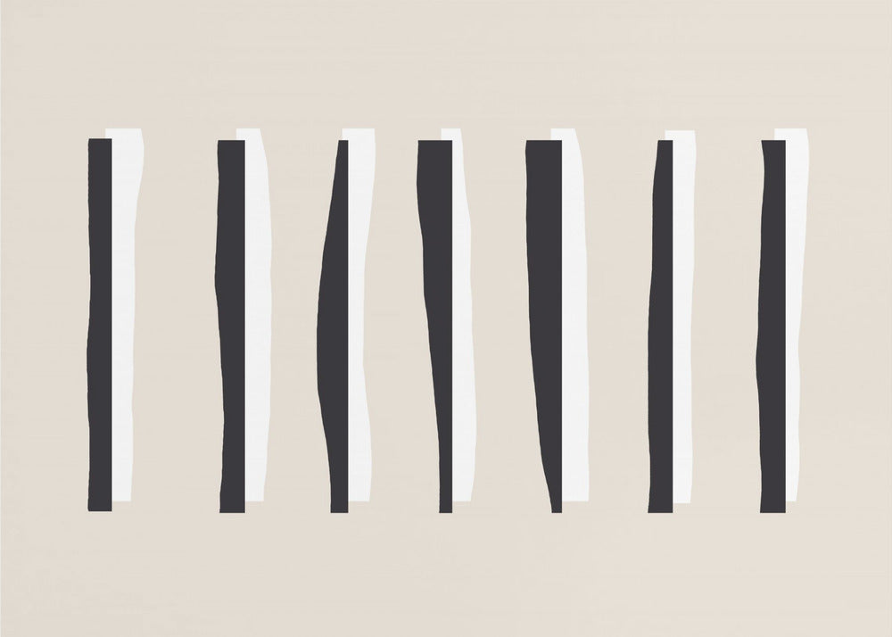 vertical Black And White Stripes | Poster