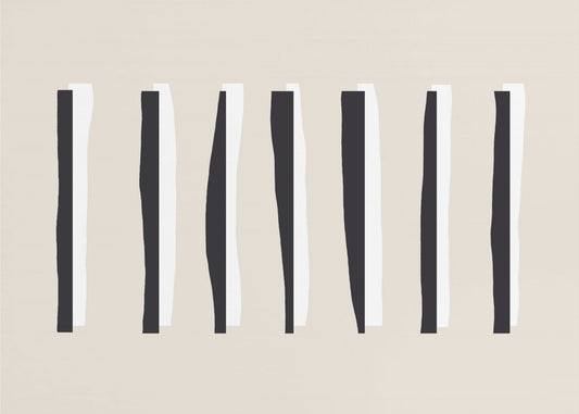 vertical Black And White Stripes | Canvas
