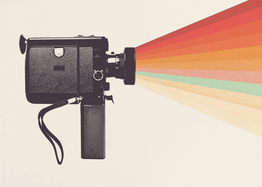 Movie Camera Rainbow | Poster