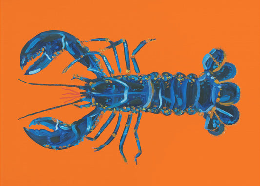 Lobster On Orange | Poster