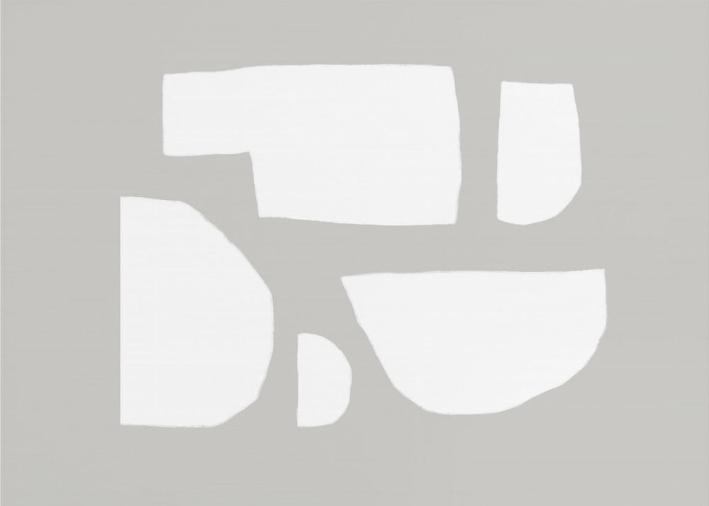 Minimalistic White Shapes | Poster