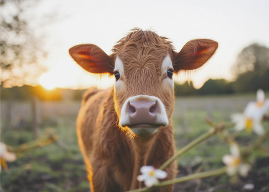 Cow at Sunrise | Poster