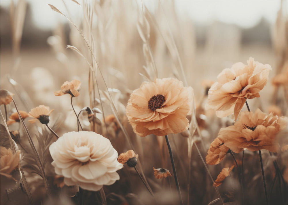 Sepia Blooms | Wallpaper