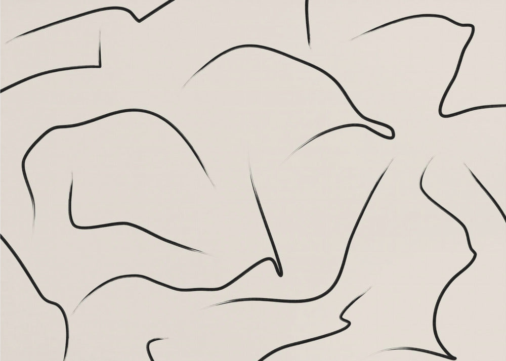 Minimalist Black Curves | Canvas