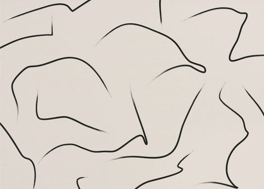 Minimalist Black Curves | Canvas