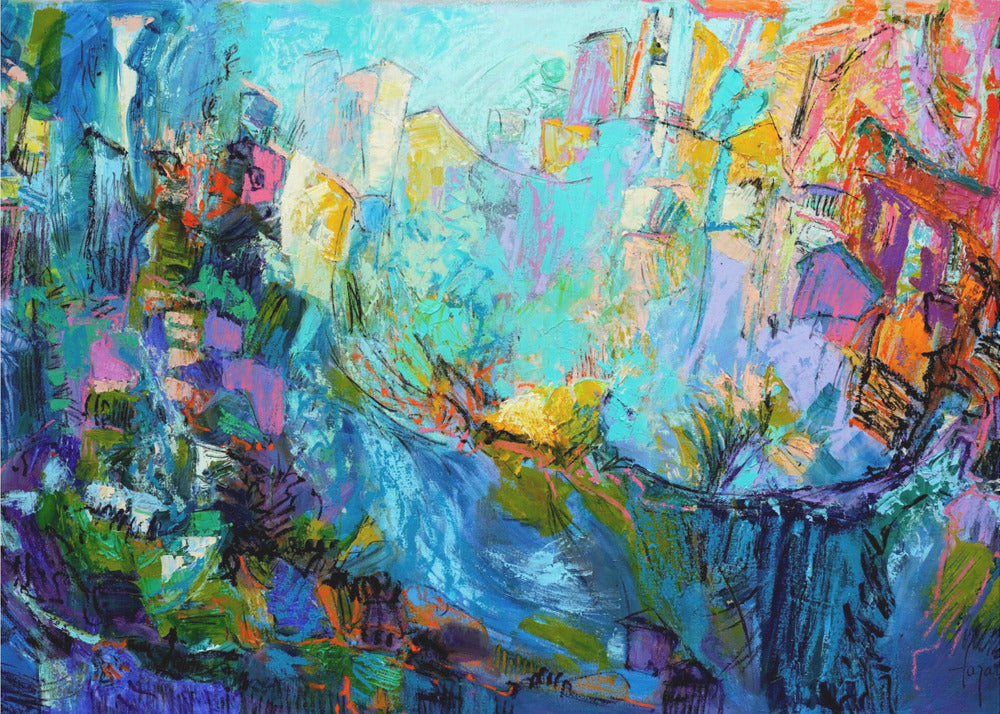 Luminous Petal Cascade | Canvas