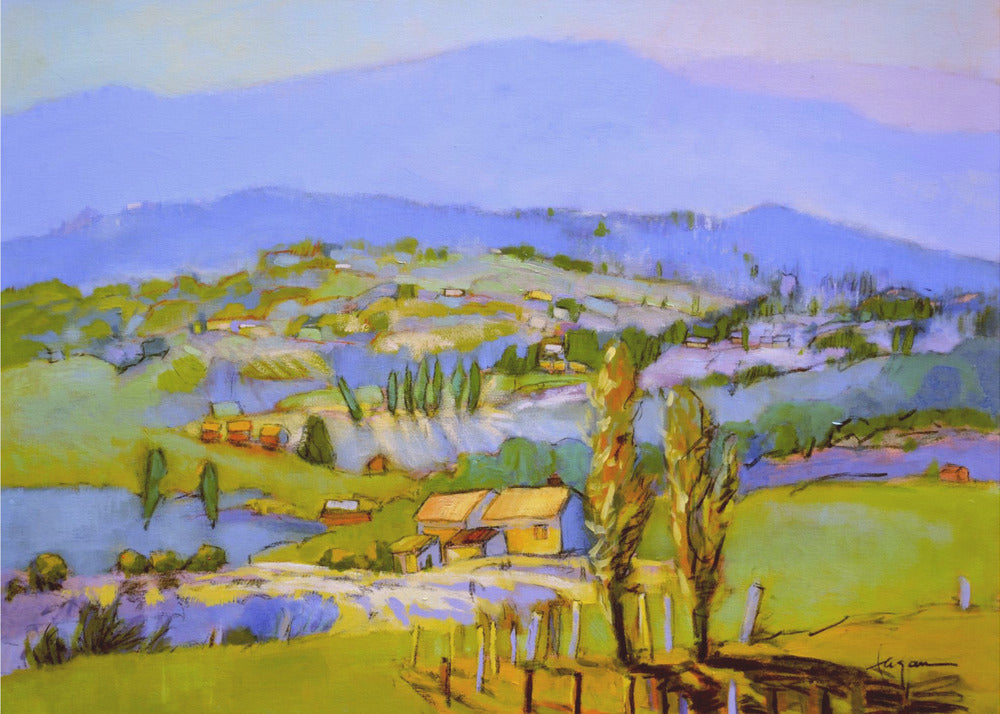 Golden Valleyscape | Canvas