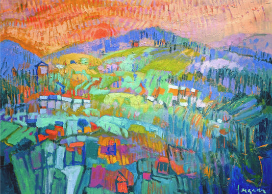 Vibrant Hillside Dreams | Canvas