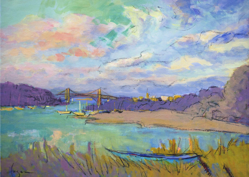 Serene River Skies | Poster