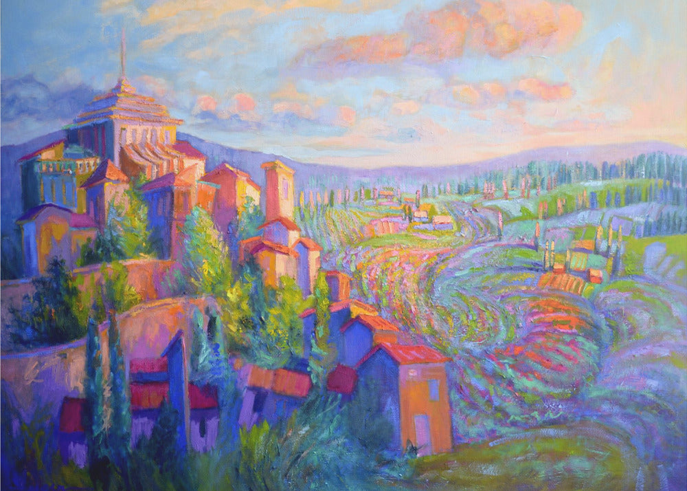 Vibrant Hillside Dawn | Poster