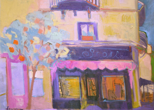 Vibrant Café Scene | Canvas