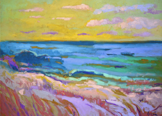 Coastal Landscape at Sunset | Poster