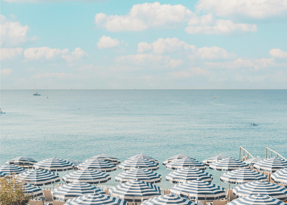 French Riviera Beach Umbrellas II | Poster