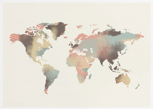 Watercolor World Map | Poster