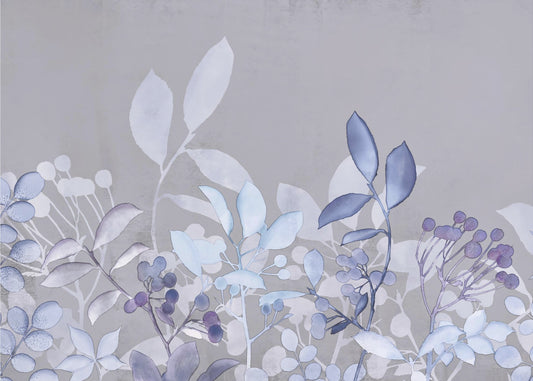 Watercolor Pastel Garden Blue | Canvas