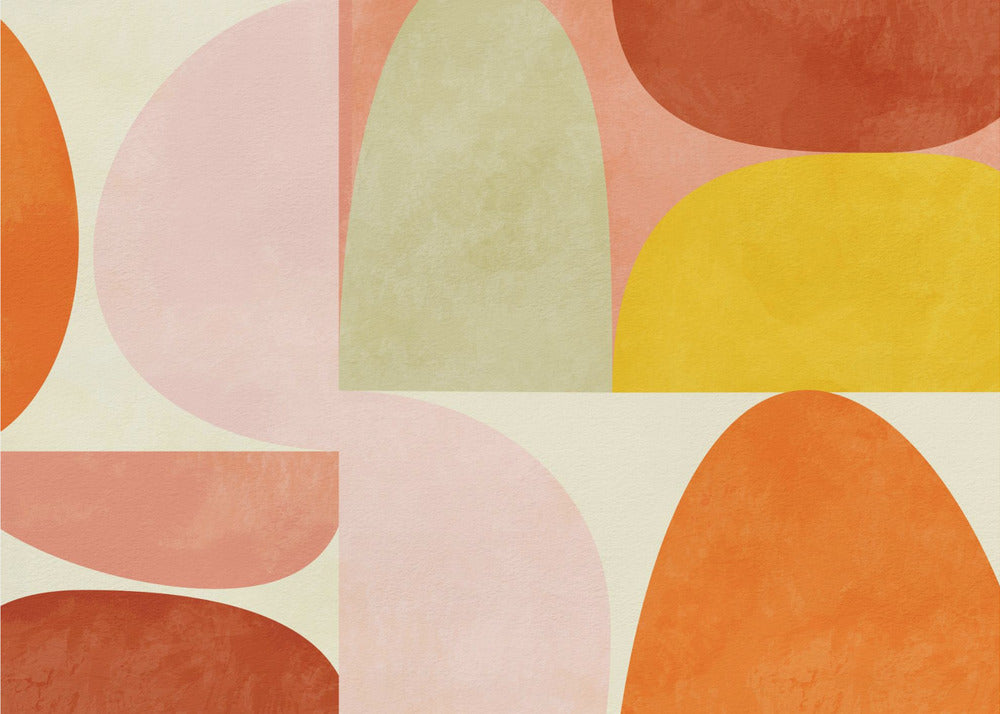 Warm Pastel Geometry | Poster