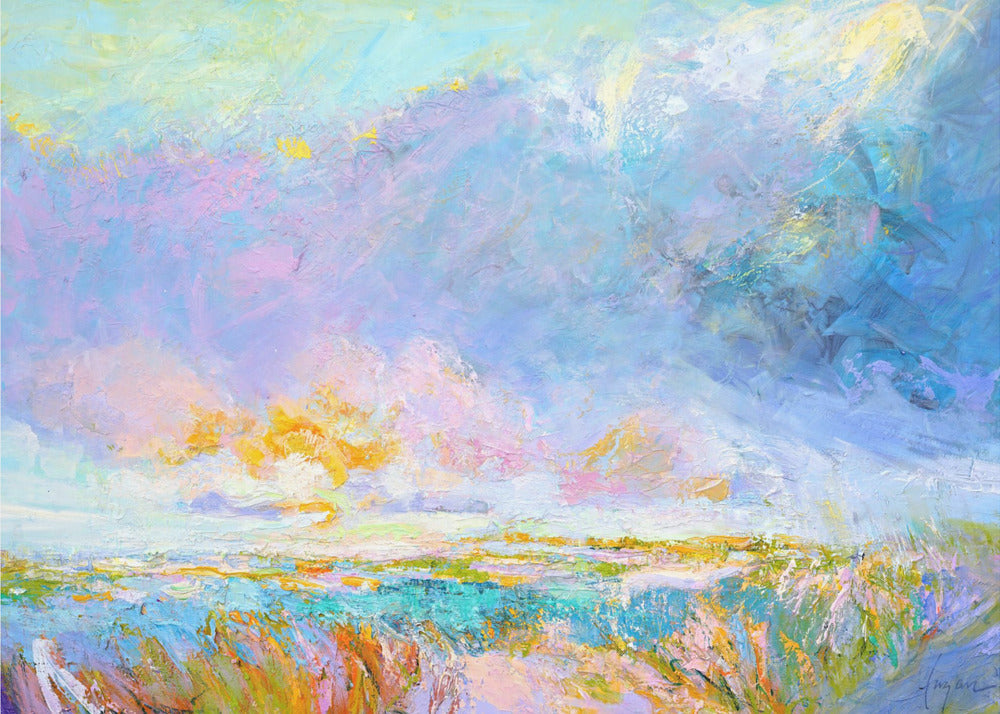 Pastel Horizon Glow | Canvas