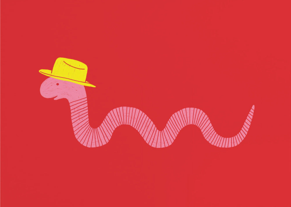 Wiggly Western Worm | Canvas