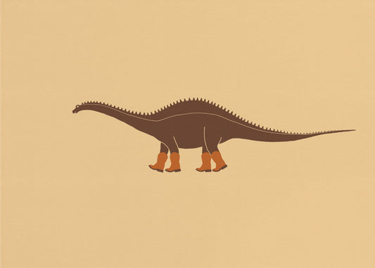 Rebbachisaurus Reba the Cowgirl Dinosaur Texture | Poster