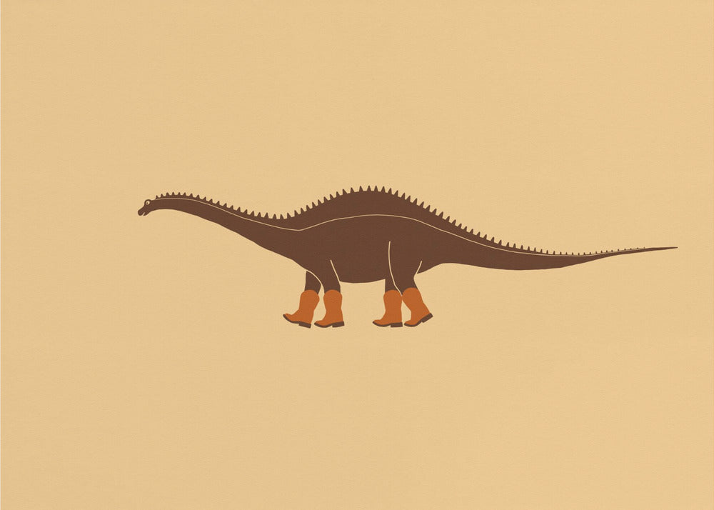 Rebbachisaurus Reba the Cowgirl Dinosaur Texture | Canvas