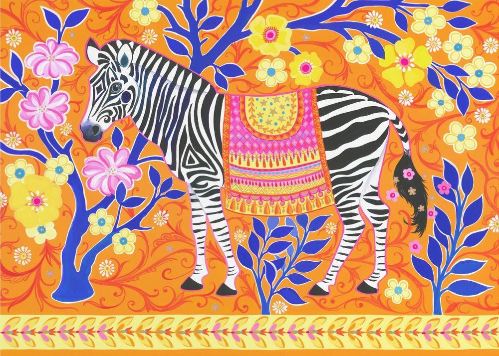 Zebra's Vibrant Dream | Poster
