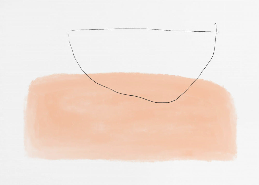 Bowl on Peach Canvas | Poster