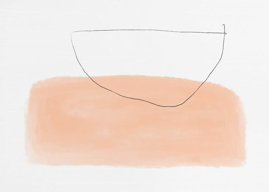 Bowl on Peach Canvas | Poster