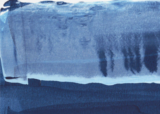 Blue Texture Flowing Vertical Lines | Canvas