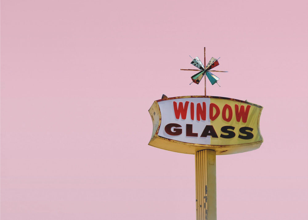 Atomic Pink Starburst Vintage Sign | Poster