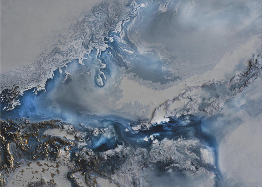 Abstract GREY blue - Arctic Waters | Poster