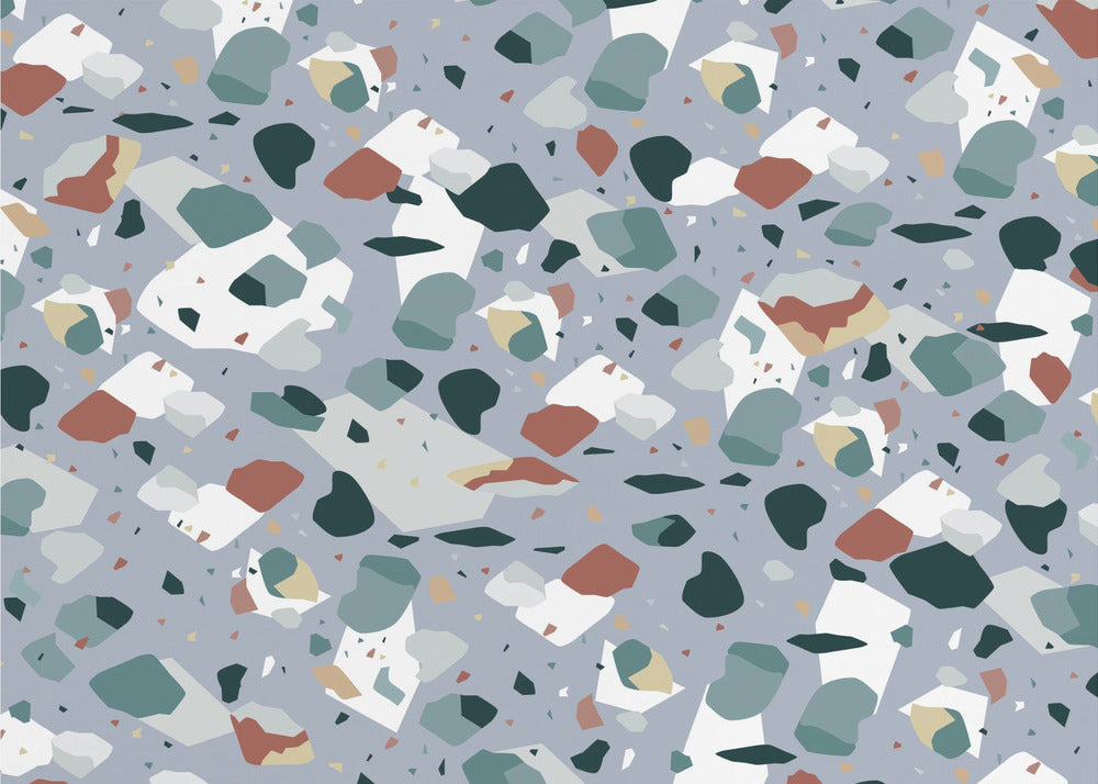 Terrazzo_Blue | Wallpaper