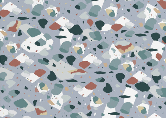 Terrazzo_Blue | Wallpaper