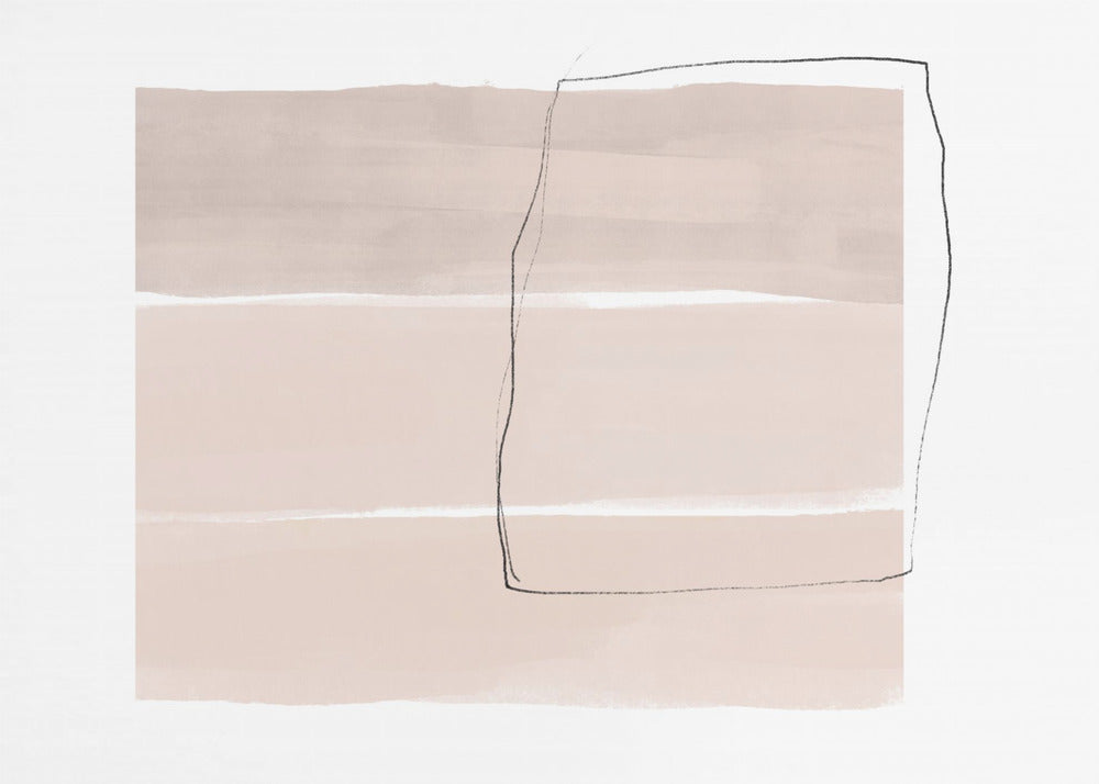 Soft Beige Tones With Horizontal Bands | Poster