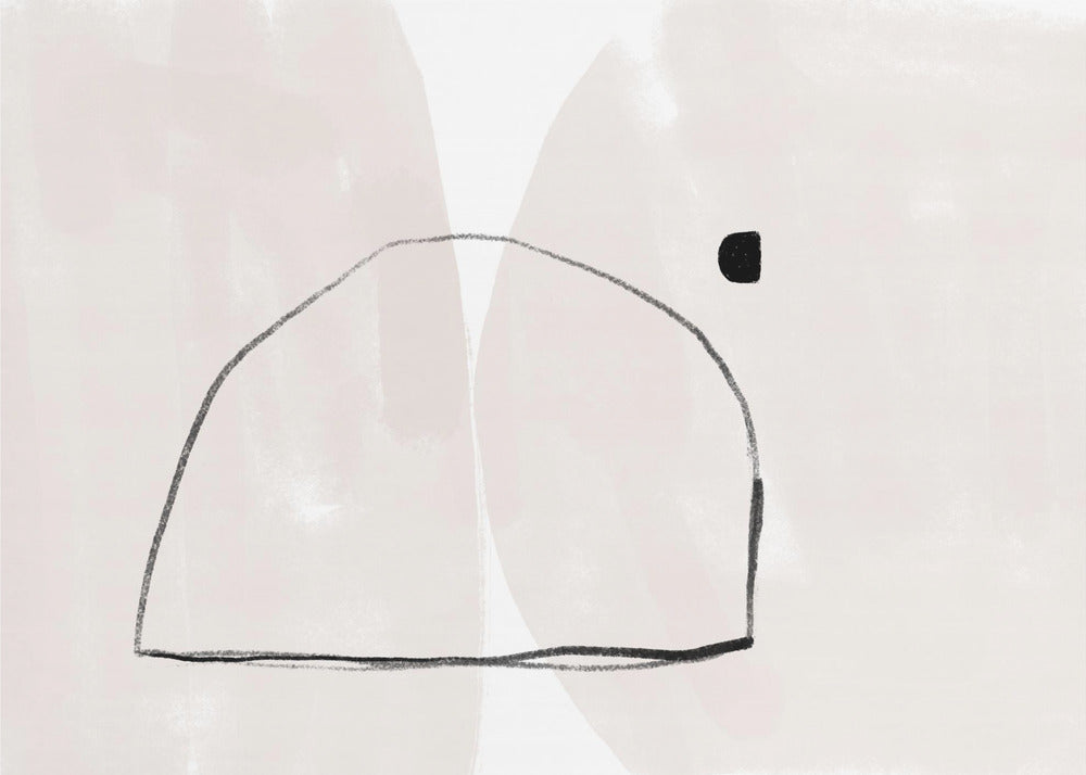 Simple Arch Shape And A Small Square Dot | Wallpaper