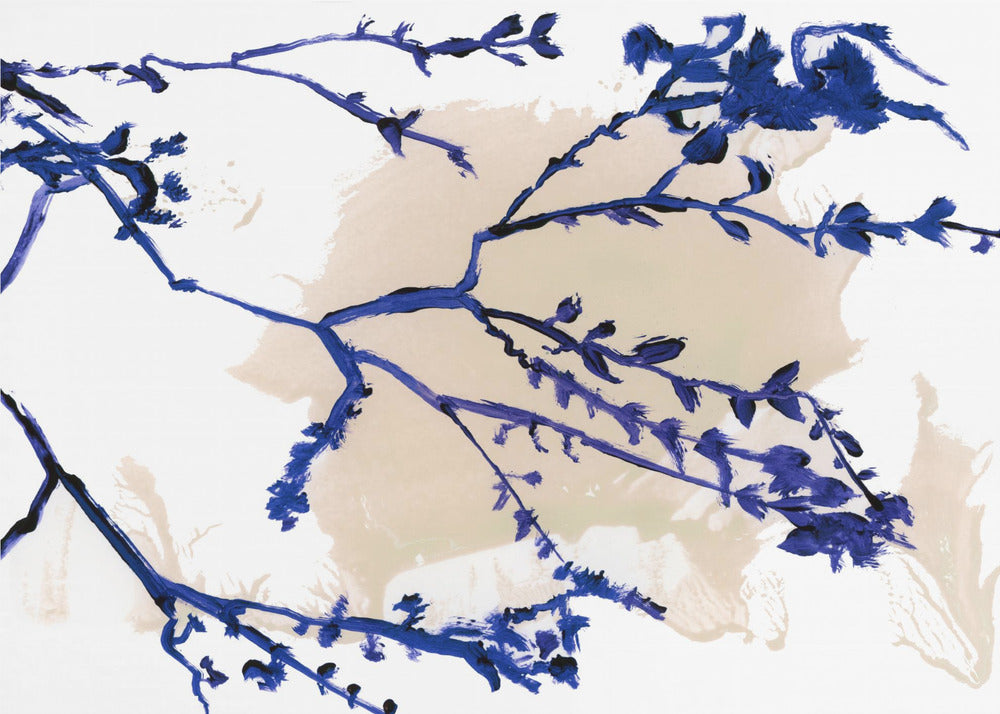 Navy Blue Blossoms On Tree Branches | Canvas