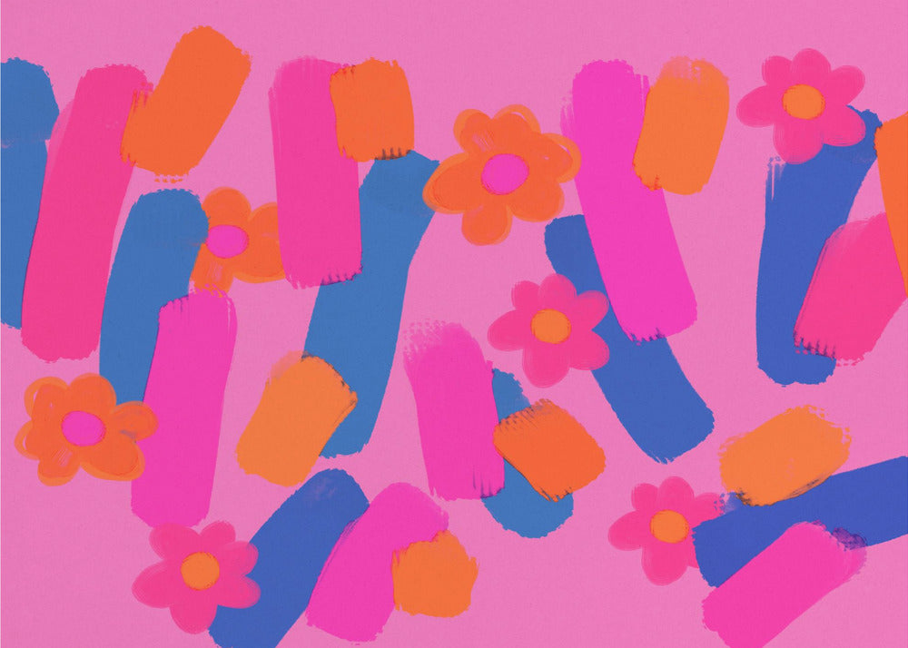 Floral Brush Dance | Wallpaper