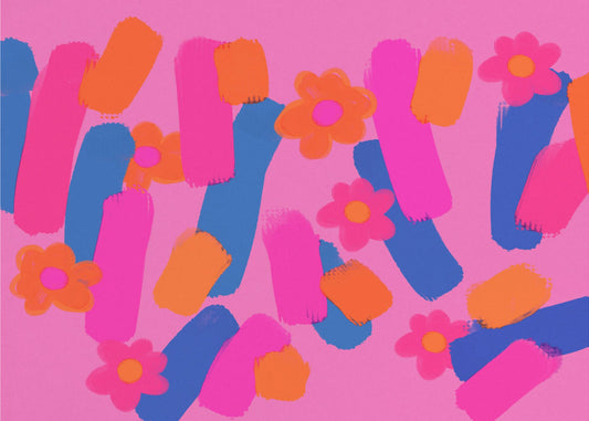 Floral Brush Dance | Wallpaper