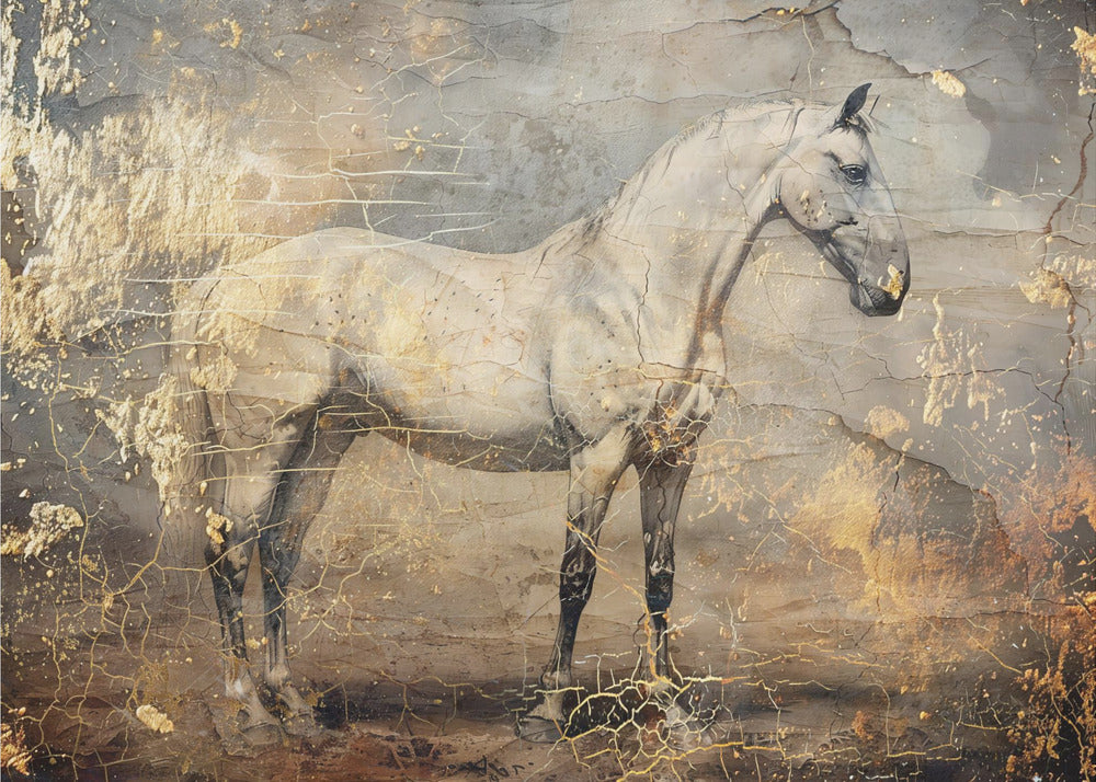 Horse Vintage Art Illustration 06 | Canvas