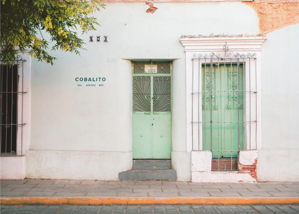 Oaxacan street | Colorful pastel Mexico photography | Poster