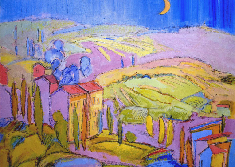 Moonlit Countryside | Canvas